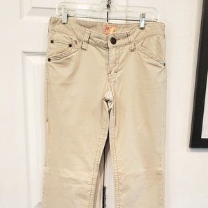 Twill Twenty Two White Corduroy Boot-Cut Pants 29